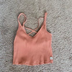Vuori Rib Crop Tank Top Women's size Small